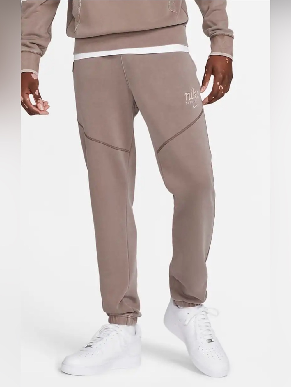 Nike Taupe Gray Drawstring Lounge Pants